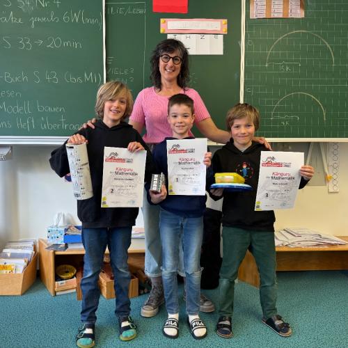Preisträger der 3. Klasse: Alexander, Paul und Mats
