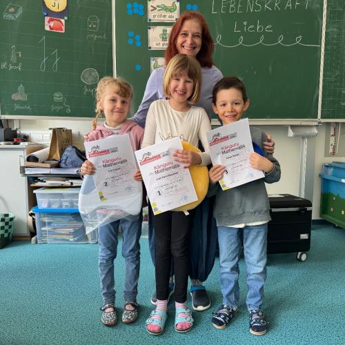 Preisträger der 1. Klasse: Eva, Leah und Kilian